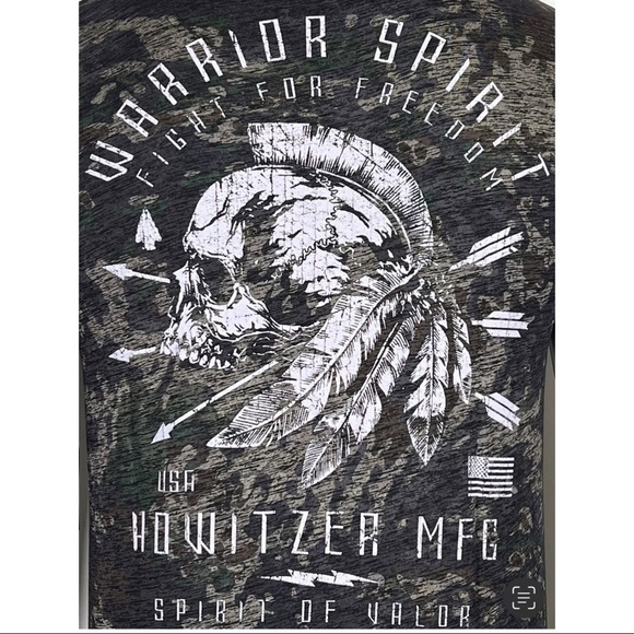 Howitzer Style Men's T-shirt Spirit Warrior Military Grunt - Picture 6 of 13